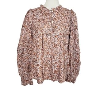 Universal Thread Women's Floral Print Mauve Top